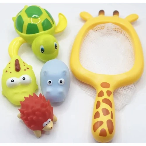 Набор для купания Bibi Toys Сачок жираф + Животные 4 шт (760790BT)