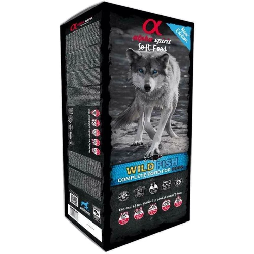 Напіввологий корм Alpha Spirit Semi-moist WildFish BOX для собак з рибою 9 кг (45 x 200г) (as3002209)