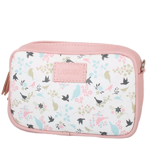 Женская сумка кросс боди Laskara розовая (LK-20284-pink): Материал Искусственная кожа