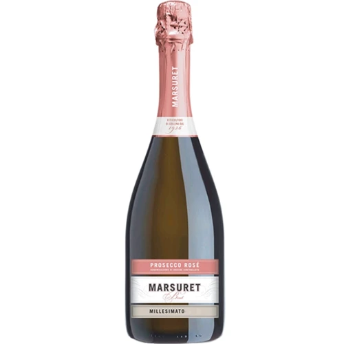 Игристое вино Marsuret Prosecco DOC Treviso Rose Brut Millesimato розовое брют 11.5 % 0.75 л (WHS8052439180831)