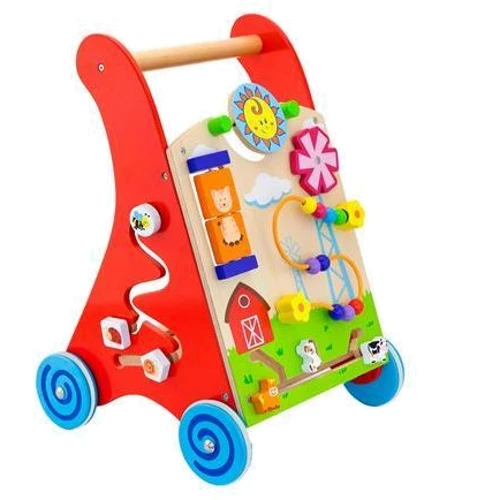 Дитячі ходунки на колесах Viga Toys з бізібордом (50950)