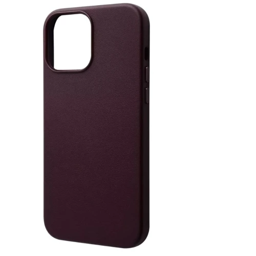 Чохол для iPhone WAVE Premium Leather Edition Case with MagSafe Dark Cherry для iPhone 13 Pro Max