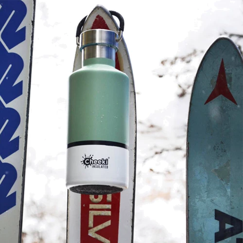 Дитячий термос Cheeki Classic Insulated 400 мл Pistachio White: Матеріал корпусу сталь