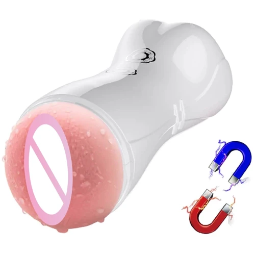 Мастурбатор FOXSHOW Vibrating and Flashing Masturbation Cup White (BS6300038)