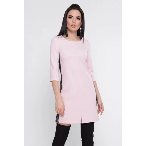 Платье FashionUp PL-1756B 42 пудровое повседневное до середины бедра