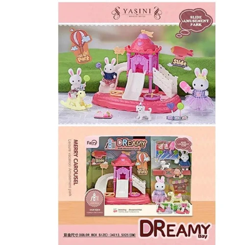 Игровой набор с флоксовыми животными детская горка (6656): Производитель Noname