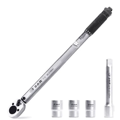 Ключ динамометричний S&R 1/2" 28-210 Nm L460мм + подовжувач 125 мм (465012210)
