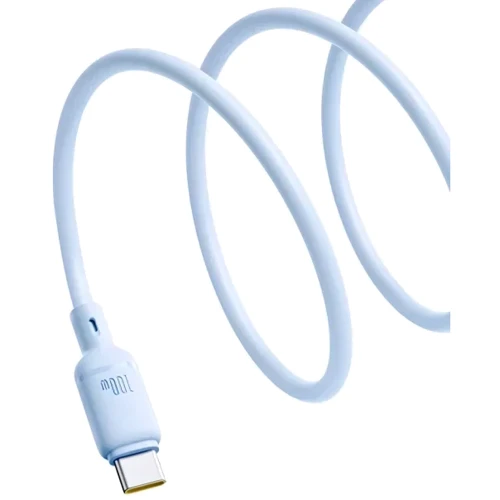 Кабель Baseus USB Cable to USB-C Silky Series 100W 1m Blue (P10377703313-00): Длина 1 м