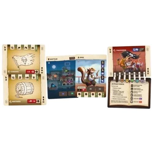 Настольная игра Geekach Games Хвостатые приключения. Пиратское наследие (Wildtails: A Pirate Legacy) (GKCH206wt): Возраст от 12-ти лет