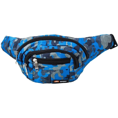 Мужская поясная сумка Valiria Fashion синяя (4DETBP3351-5): Фактура Тканая