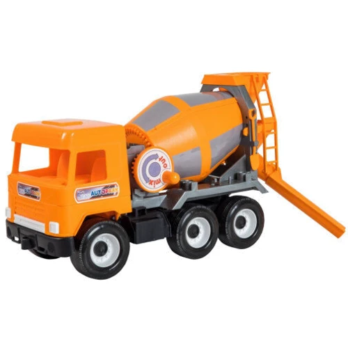 Бетономешалка Tigres Middle truck с подвижными деталями Оранжевая (39311)