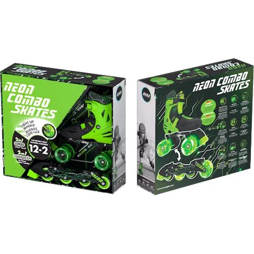 Ролики Neon Combo Skates салатові 30-33 (NT09G4): Особливості С подсветкой, раздвижные
