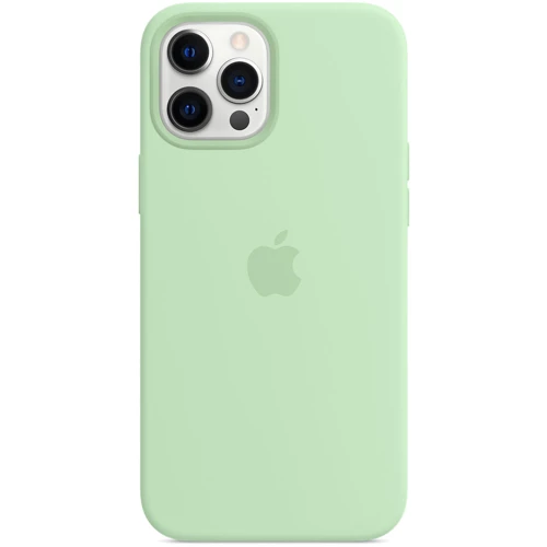 Чехол для iPhone Apple Silicone Case with MagSafe Pistachio (MK053) for iPhone 12 Pro Max: Цвет зеленый