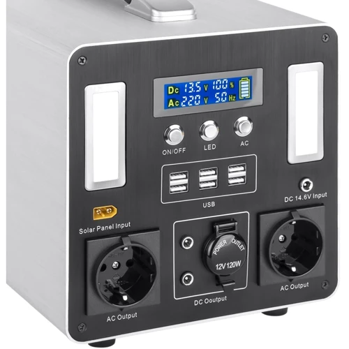 Зарядная станция LogicPower 1000 Max 960Wh 1000W UA: Разъемы для подзарядки Зарядка от солнечной панели, Зарядка от сети, DC-разъем
