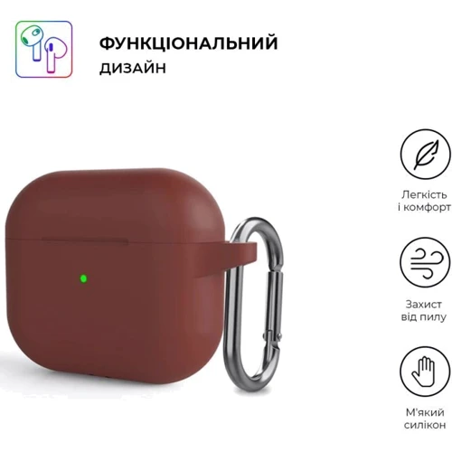 Чехол для наушников ArmorStandart Hang Case Scarlet (ARM60323) for Apple AirPods 3 фото 1