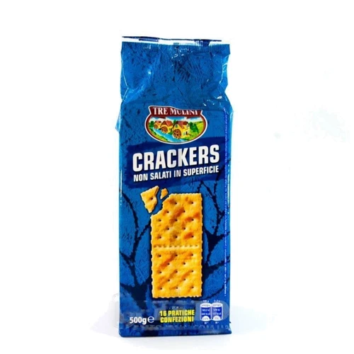 Печенье The Mulini Crackers Non Salati in Superficie 500 г (DL6261): Вес нетто 500 г