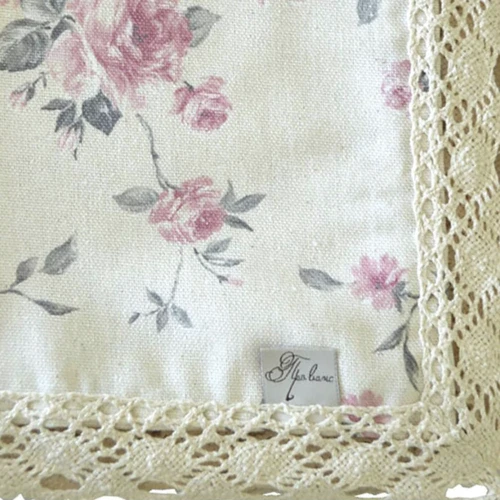 Салфетка Прованс Bella Розы с кружевом 35х45 с (13510)