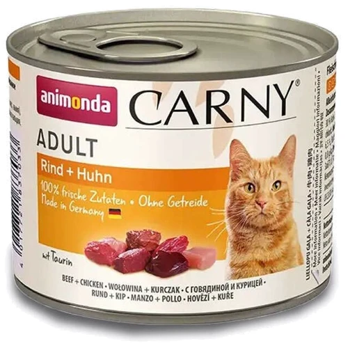 Влажный корм Carny Adult Beef + Chicken для котов с говядиной и курицей 200г (4017721837033)