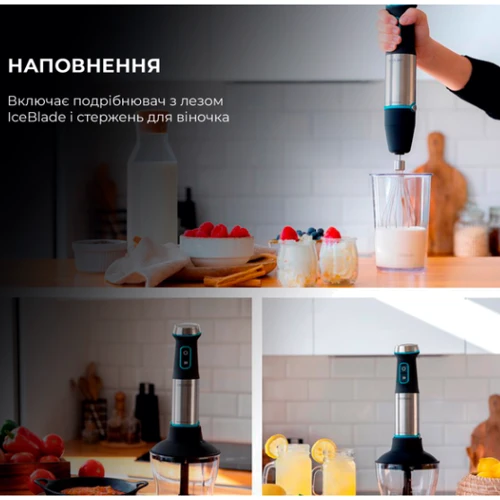 Блендер Cecotec Power TitanBlack 1200 XL Cream&Crush (CCTC-04292): Тип погружной