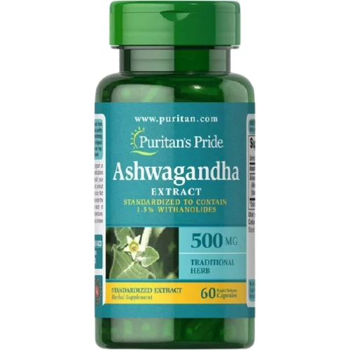

Puritan's Pride Ashwagandha Extract 500 mg Ашвагандха 60 капсул
