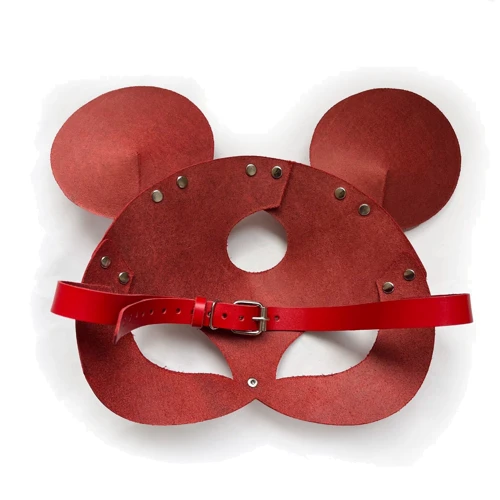Кожаная маска мышки Art of Sex - Mouse Mask, красный
