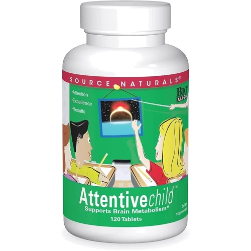 Source Naturals Attentive Child Комплекс для підтримки уваги у дітей 120 таблеток