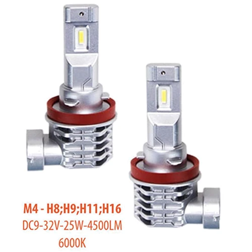 Світлодіодна автолампа Pulso M4-H8/H9/H11/H16/LED-chips CREE/9-32v/2x25w/4500Lm/6000K (M4-H8/H9/H11/H16): Головне світло Противотуманная, Ближний свет, Дальний свет