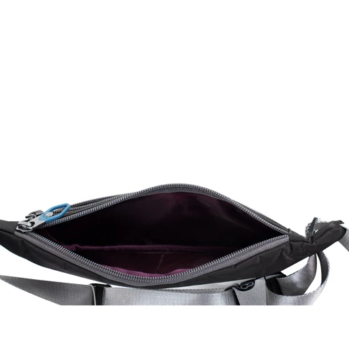 Мужская поясная сумка Fouvor черная (VT-2750-01-black): Фактура Тканая, Матовая