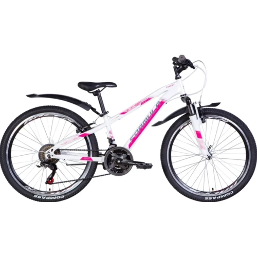 Велосипед 24" Formula FOREST AM Vbr 2022 (бело-розовый)