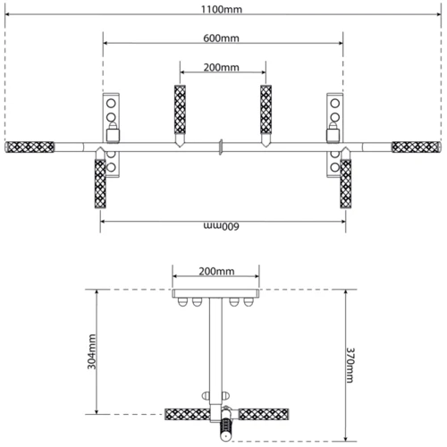 Турник для подтягивания с монтажом на потолок K-Sport KSH003/SK (KS-103)