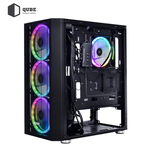 Корпус QUBE GUARD ARGB Dual Side Glass (GUARD_WH86ARGBDG) фото 6