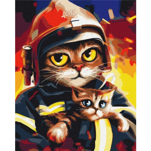 Картина по номерам Brushme Котик ГСЧС ©Марианна Пащук 40х50 см (BS53236)