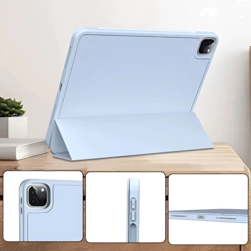 Аксессуар для iPad BeCover Tri Fold Soft TPU with Pencil mount Light Blue for iPad Pro 11 (2018-2022) (711112): Тип аксессуара чехол