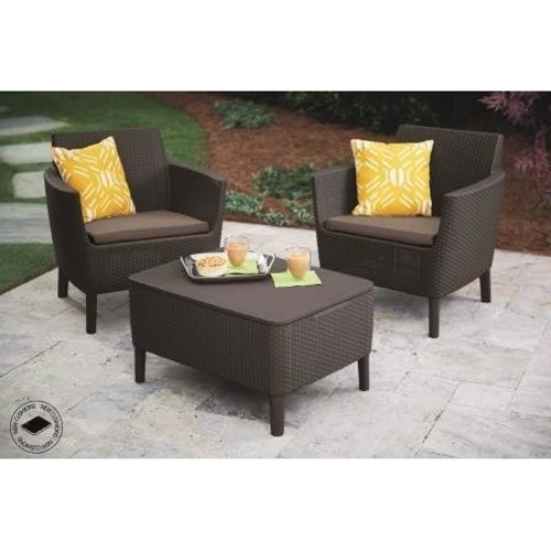 Комплект садовой мебели Allibert Salemo balcony set коричневый (8711245155326): Вид мебели комплекта Кресло, Стол