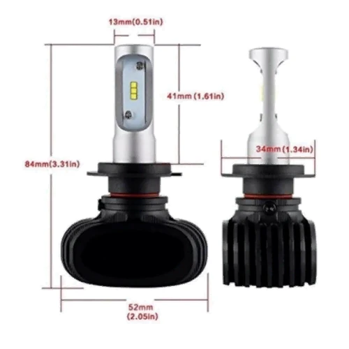Лампы светодиодные SVS S1 HB3 (9005) 5000K 4000Lm (2 шт): Головной свет Противотуманная, Дальний свет, Ближний свет