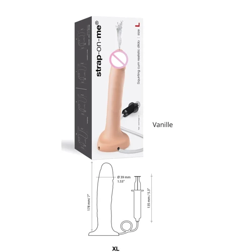 Фаллоимитатор Strap-On-Me Squirting Cum Realistic Dildo Vanila L
