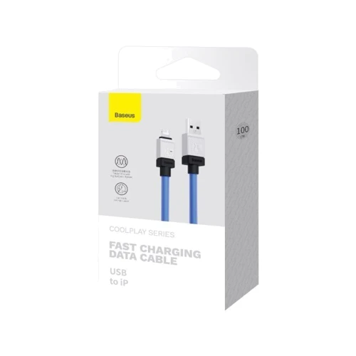Кабель Baseus USB Cable to Lightning CoolPlay Series 2.4A 1m Blue (CAKW000403) фото 6