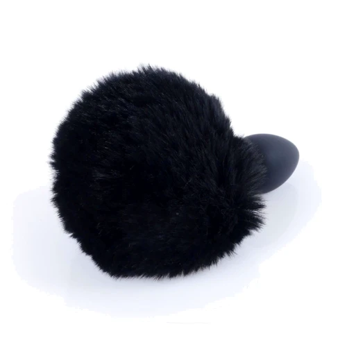 Анальная пробка BOSS Series Exclusivity Silicon Plug Bunny Tail Black