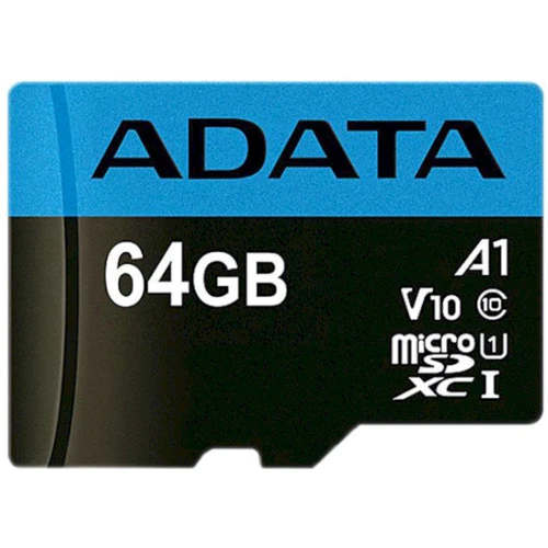 Карта пам'яті ADATA 64GB microSDXC Class 10 UHS-I U1 V10 Premier (AUSDX64GUICL10A1-RA1): Тип карти MicroSDXC