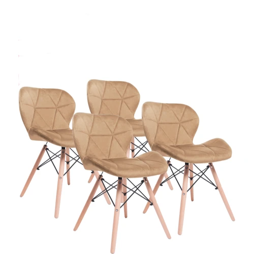 Комплект стільців GT Racer X-D27 Velvet Brown 4 шт.