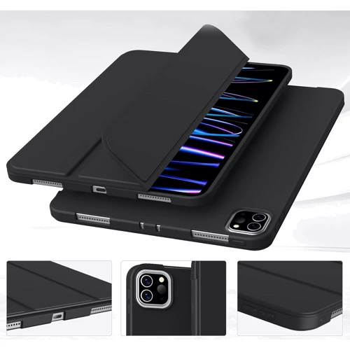 Аксесуар для iPad BeCover Tri Fold Soft TPU Silicone Black для iPad Pro 11 M4 2024 (711744): Колір черный