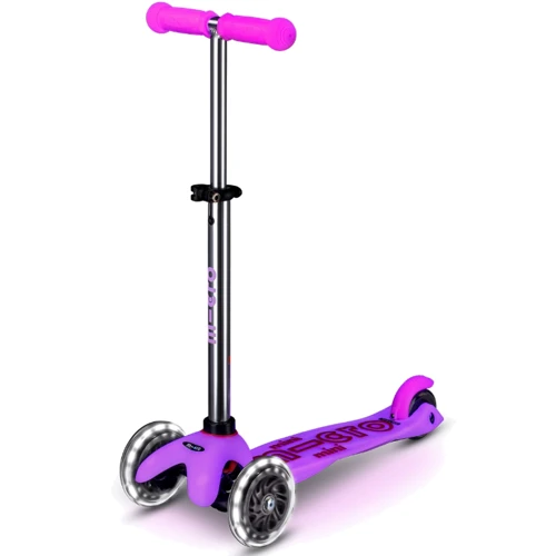 Самокат Micro серии Mini Deluxe Glow LED Морозный розовый (MMD217)