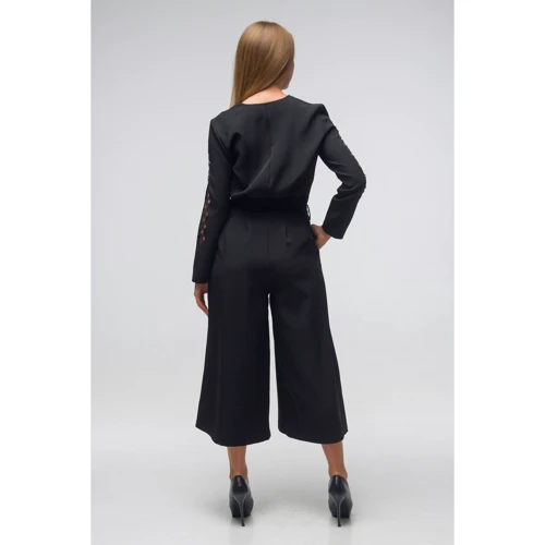 Комбинезон FLFashion Грифон ТКГ 2714 L черный: Состав Полиэстер
