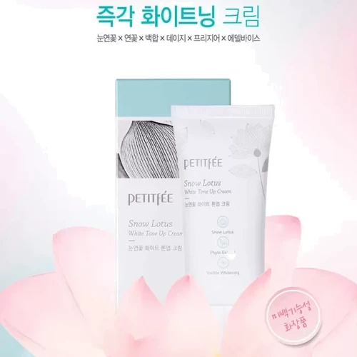 Petitfee Snow Lotus White Tone Up Cream Увлажняющий и осветляющий крем для лица 50 ml: Время применения Универсальный