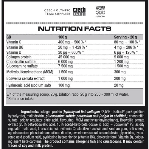 Спеціальний продукт Nutrend Flexit Gold Drink 400 g /20 servings/ Blackcurrant: Тип Комплексные