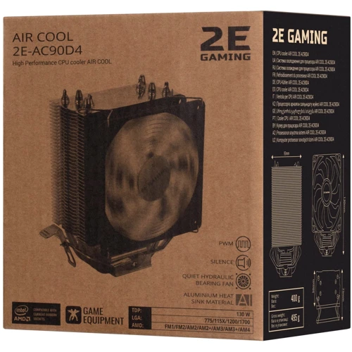 Кулер 2E GAMING AIR COOL (2E-AC90D4): Разъем 4pin