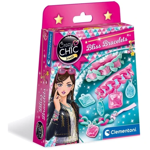 Набор для творчества Clementoni Bliss Bracelets серия Crazy Chic (8005125185351)