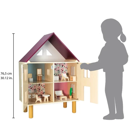 Трехэтажный деревянный кукольный домик Janod (J06617)