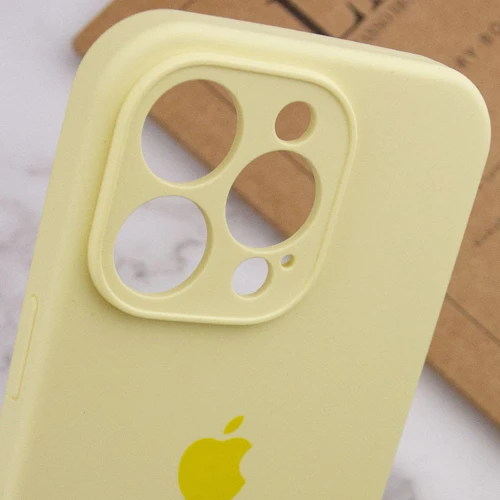 Чехол для iPhone Mobile Case Silicone Case Full Camera Protective Mellow Yellow for iPhone 15 Pro Max фото 5