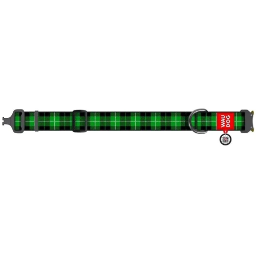 Ошейник для собак WAUDOG Nylon с QR паспортом Шотландка зеленая, XXL (4535-0099): Производитель WAUDOG